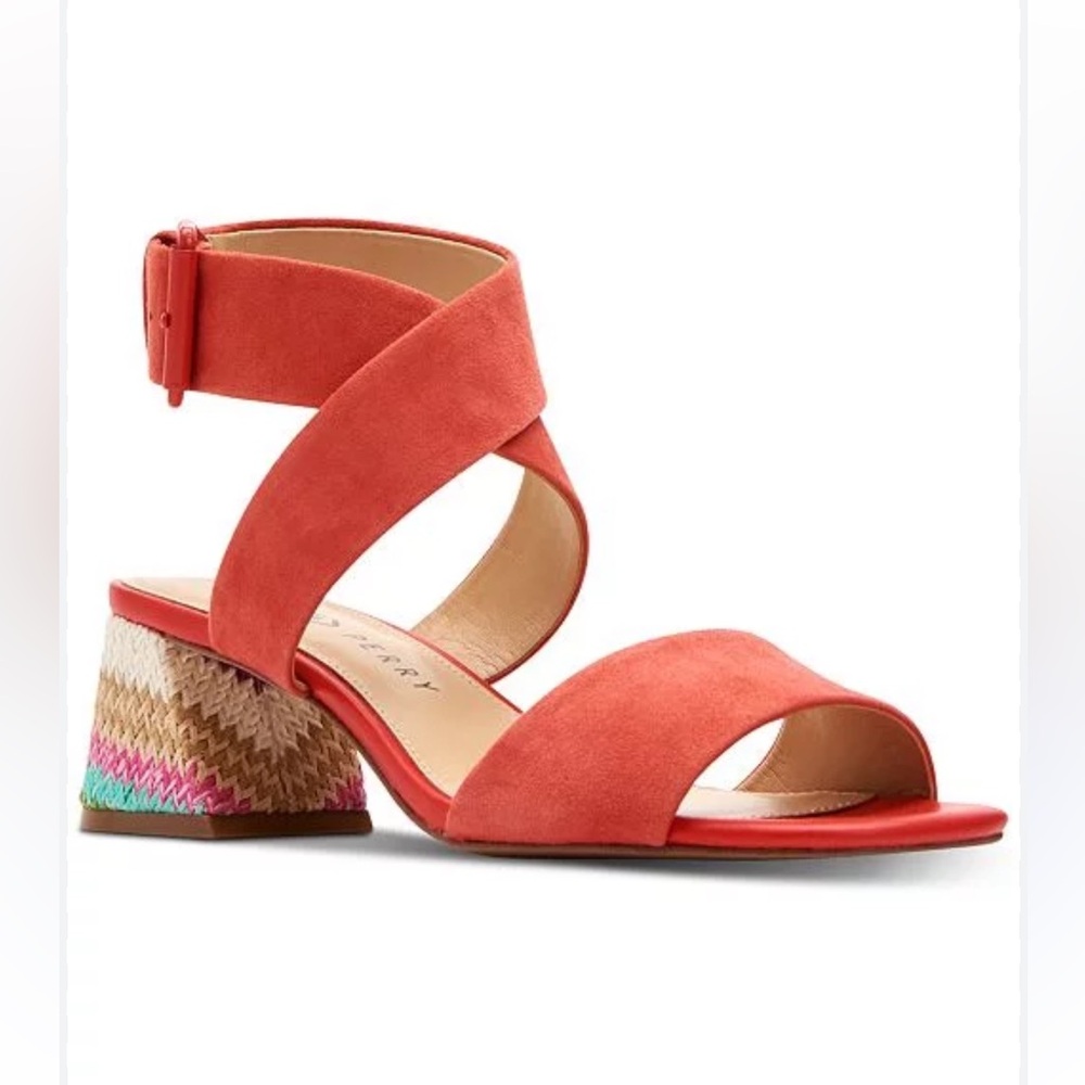 Katy Perry The Albee Suede Leather Ankle Strap Heel Sandals Size 7.5